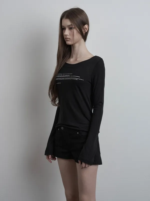 Signature Slogan Long Sleeve (black)