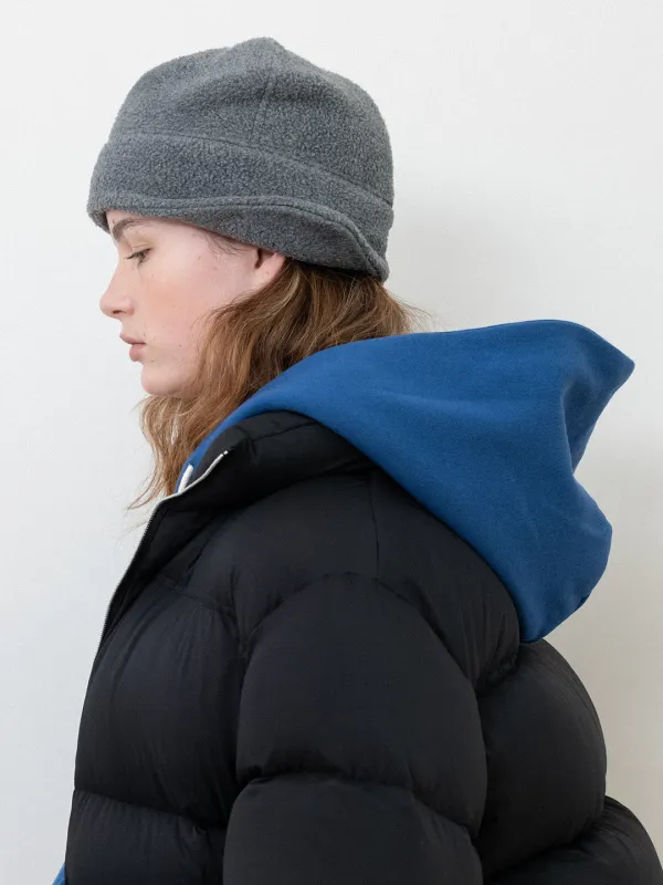 Teddy fleece earflap cap_charcoal grey