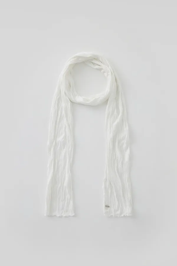 T/T Wavy crinkle scarf (ivory)