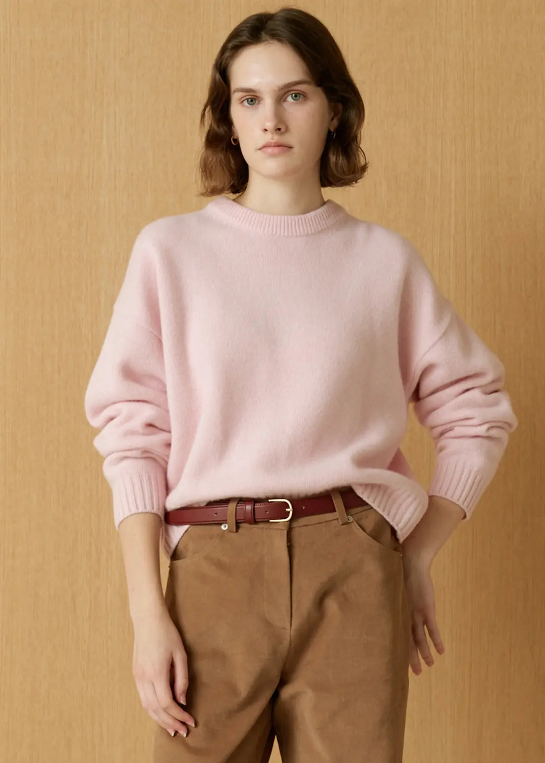 더라이 Cashmere Round Knit(Light Pink) 상품 이미지 2