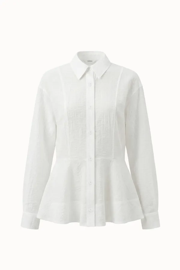 [2차 리오더]Sheer Peplum Shirt[LMBFSPSH317]-Off-White