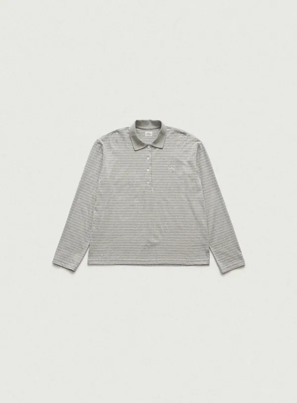 Delphine Stripe Pique Shirt_Grey