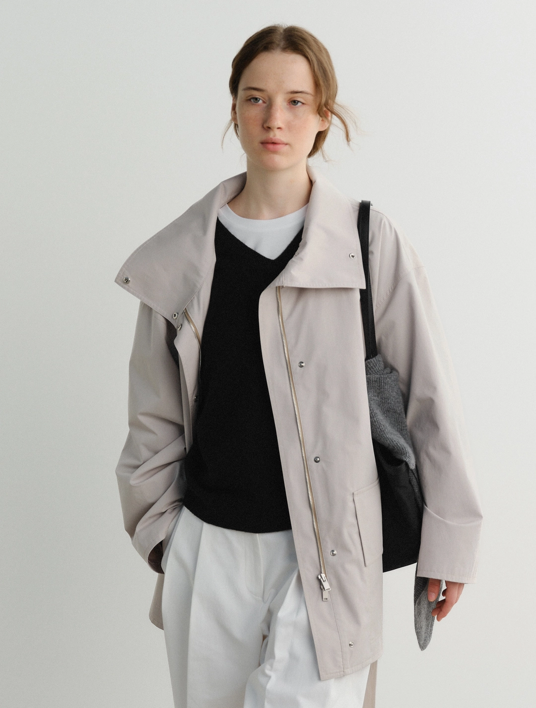 이아 Paige Utility Jacket (Light Grey) 상품 이미지 3