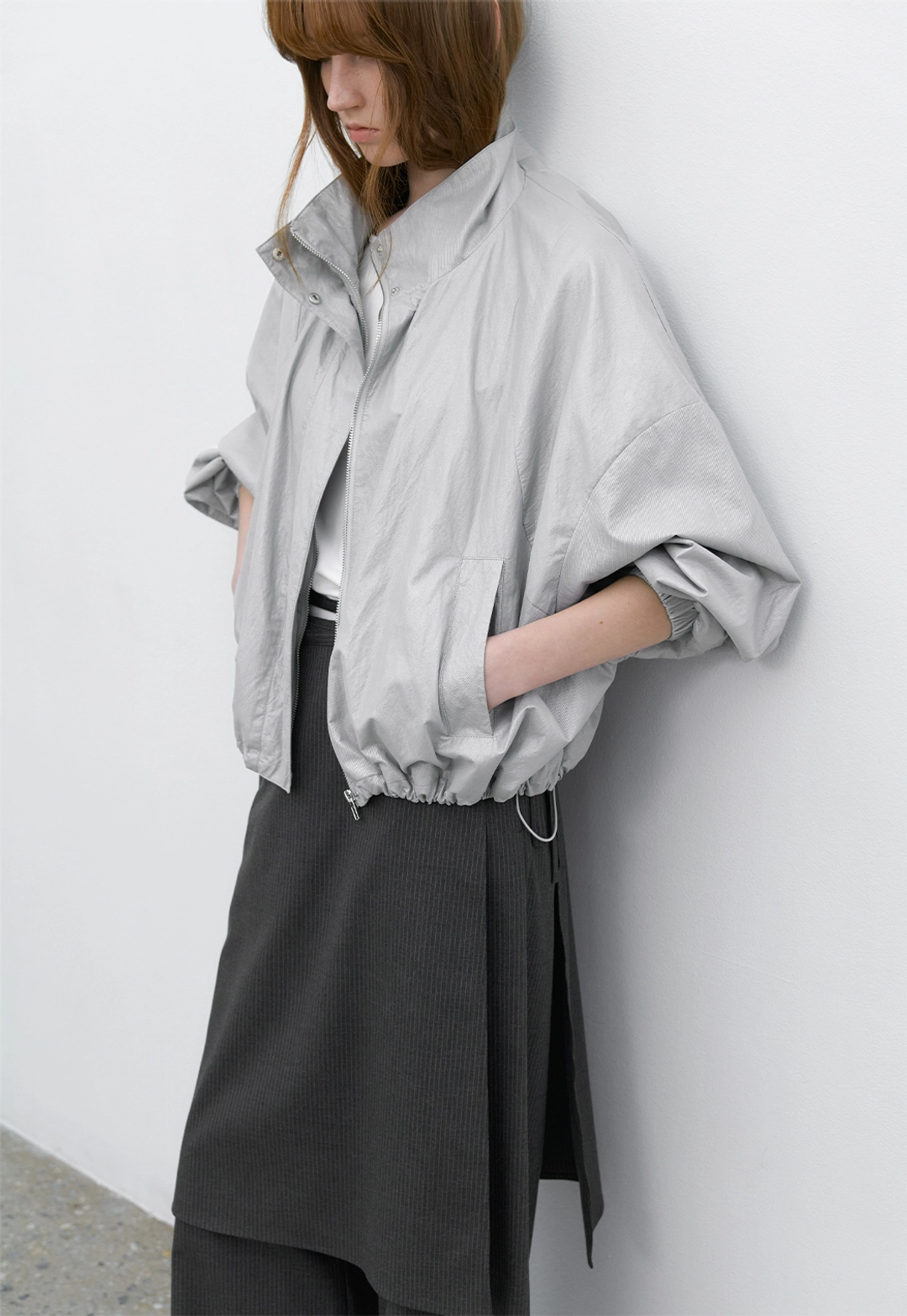 아뜰리에 나인 (Z-PT-5743)PIN STRIPE WRAP SKIRT PANTS 상품 이미지 2