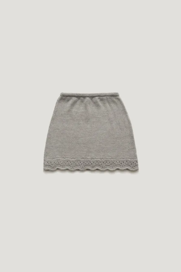 [ALPACA 11%, MOHAIR 12%] MUTE ALPACA KNIT MINI SKIRT_GREY / ₩131,000