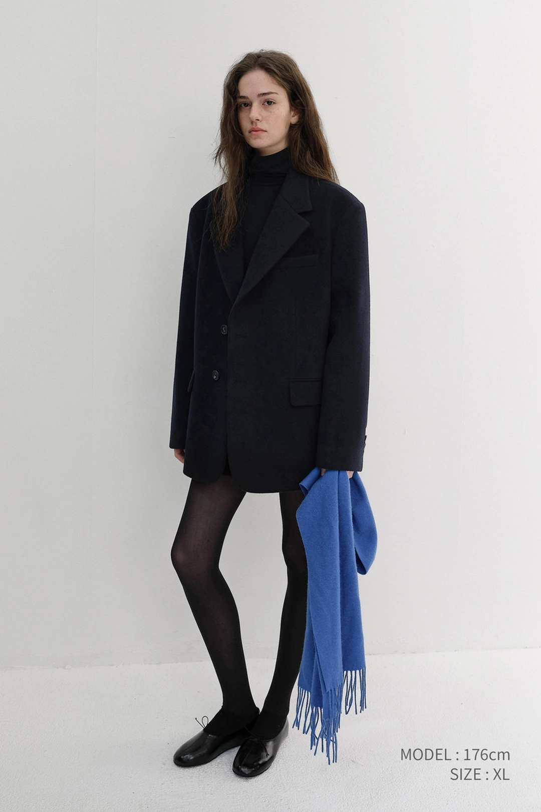 던스트 UNISEX LAYERED CASHMERE BLAZER NAVY_UDJA6D121N2 상품 이미지 1