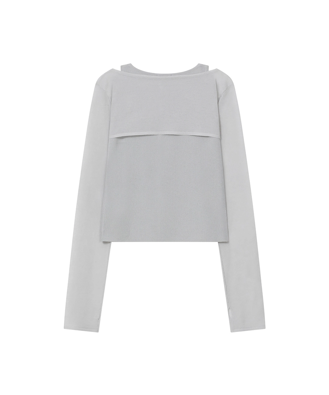 미세키서울 Layered bolero knit top GREY 상품 이미지 2