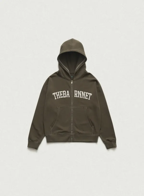 Campie Sweat Zip-Up Hoodie Jacket_Khaki