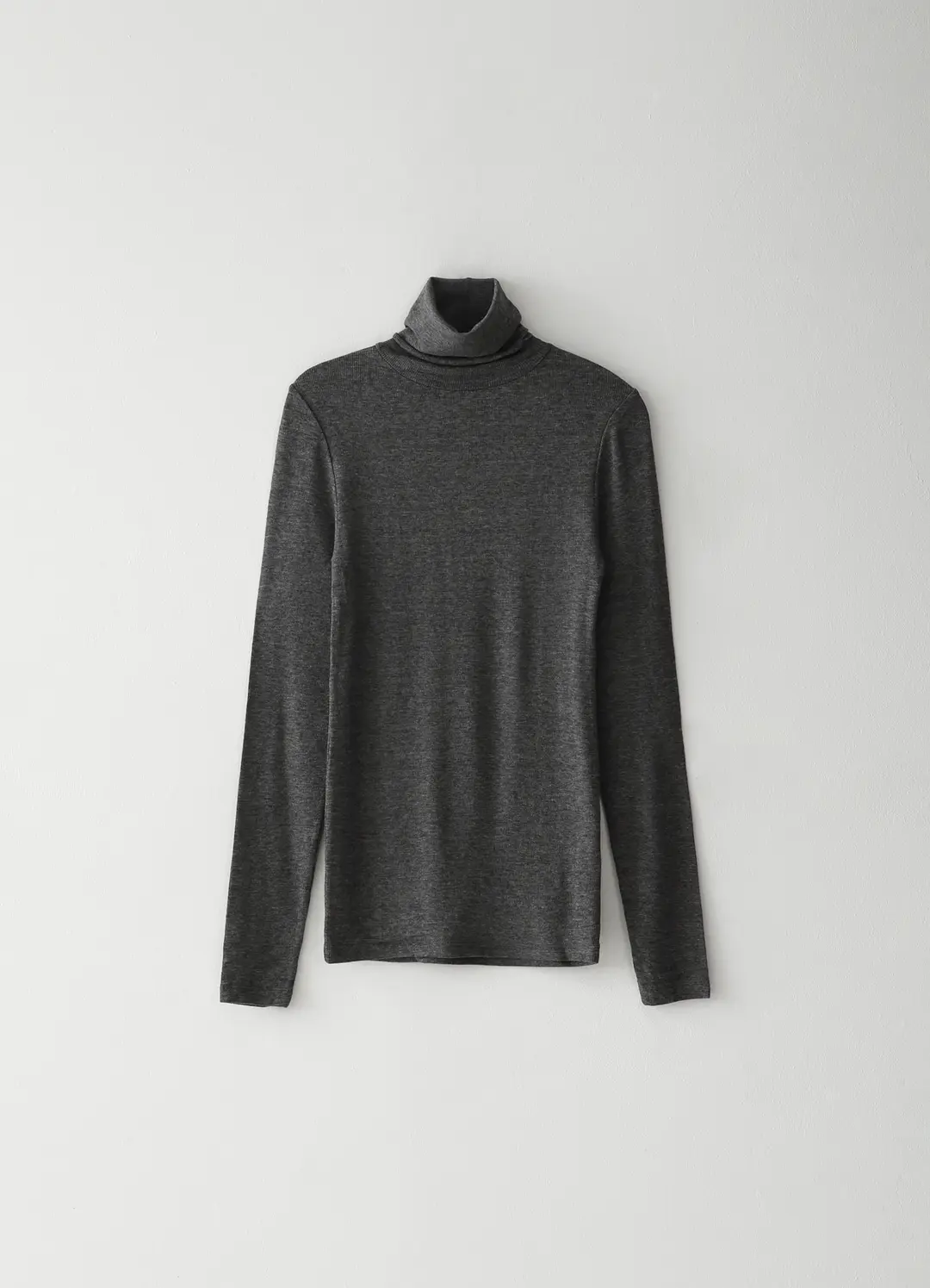 페블엠 7TH / Tencel Turtleneck T-shirt - Charcoal 상품 이미지 1