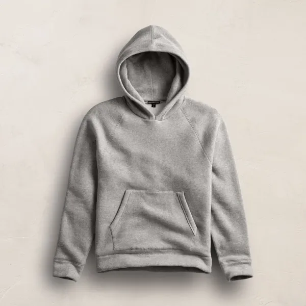 Cozy Hooded Sweatshirt - Heather Grey
