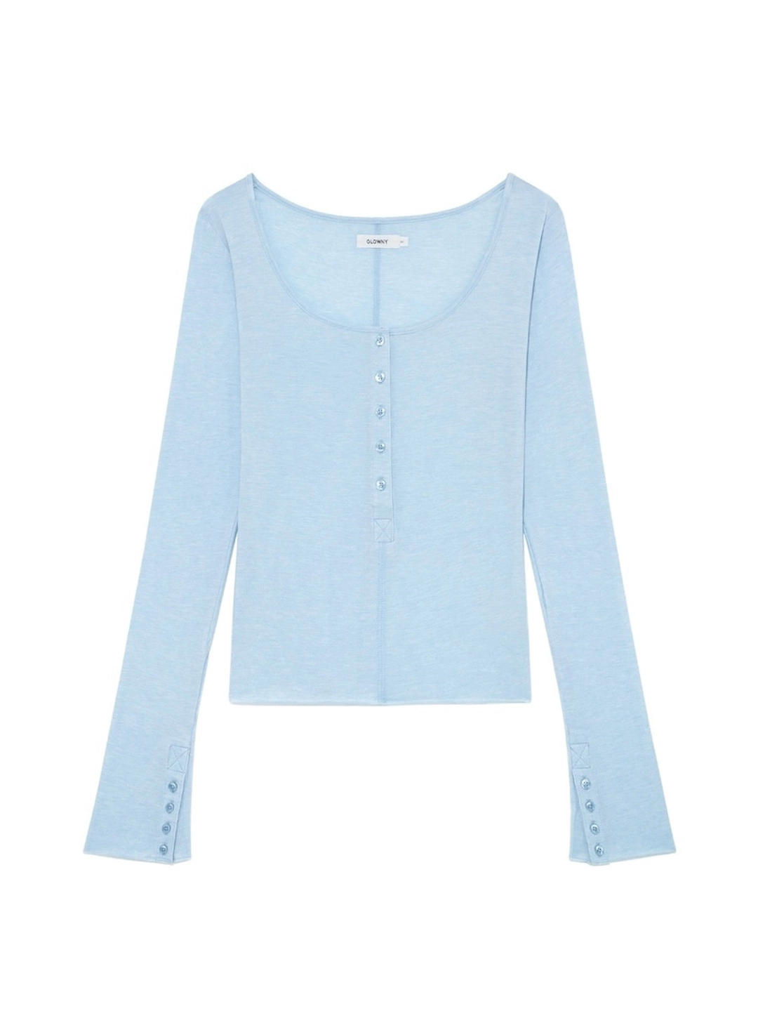 글로니 [2nd] FADE BUTTON LONG SLEEVE (BABY BLUE) 상품 이미지 2