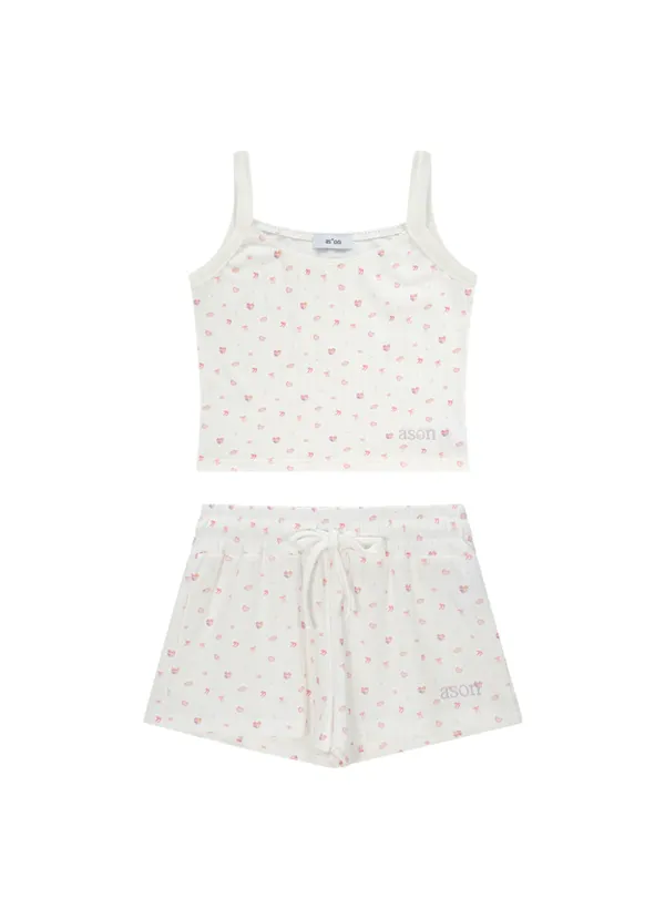 [SET] COZY SLEEVELESS & SHORT PANTS / PINK