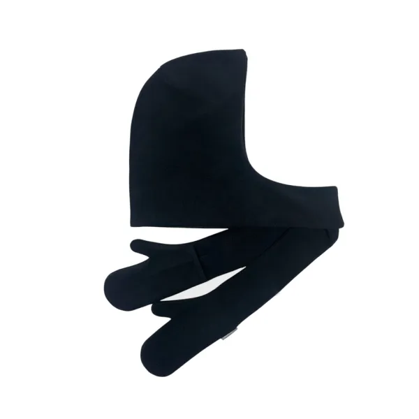 24-006 FLEECE HOODED GLOVE SCARF (BLACK)