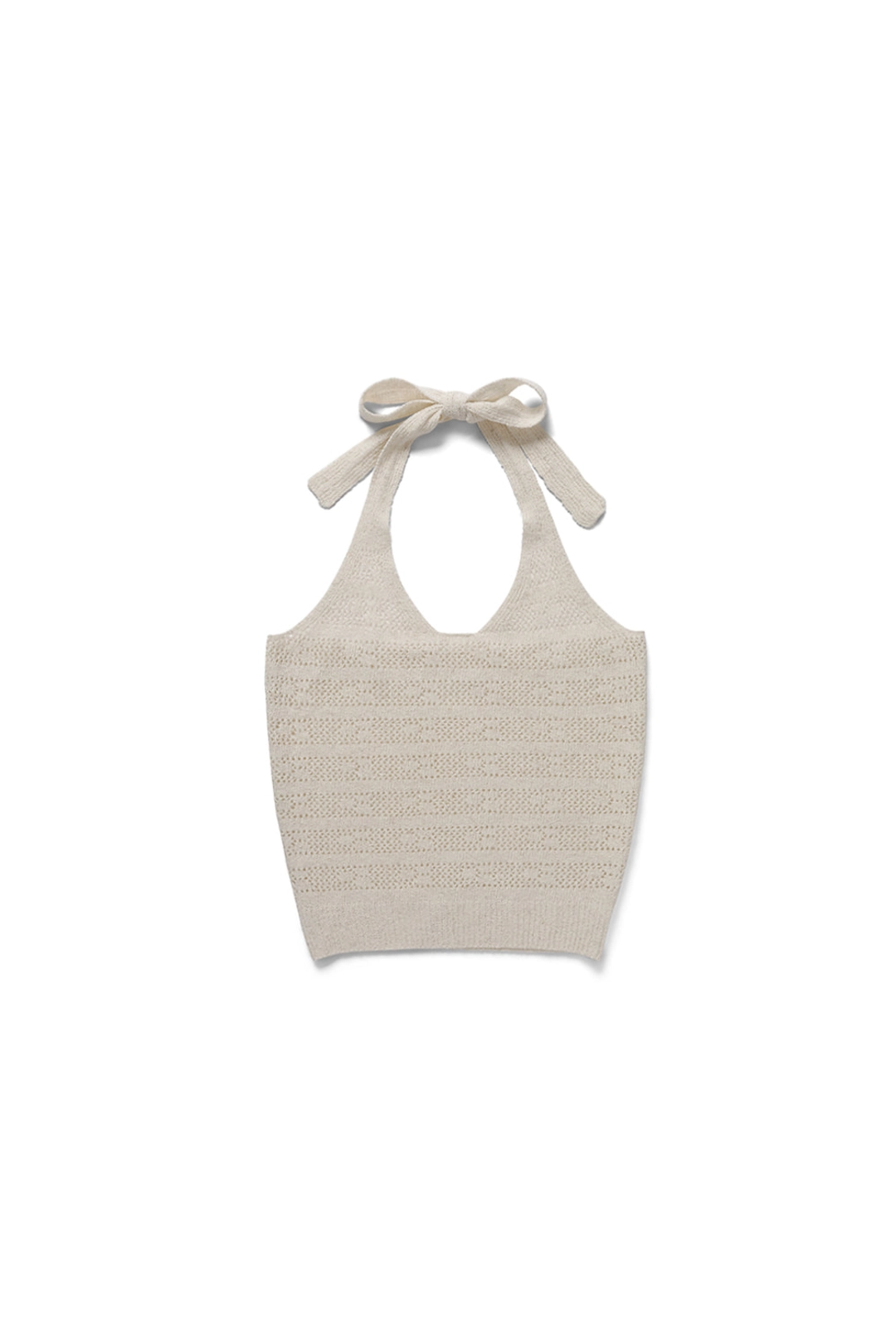 위드아웃썸머 Summer knit halter top_natural ivory 상품 이미지 1