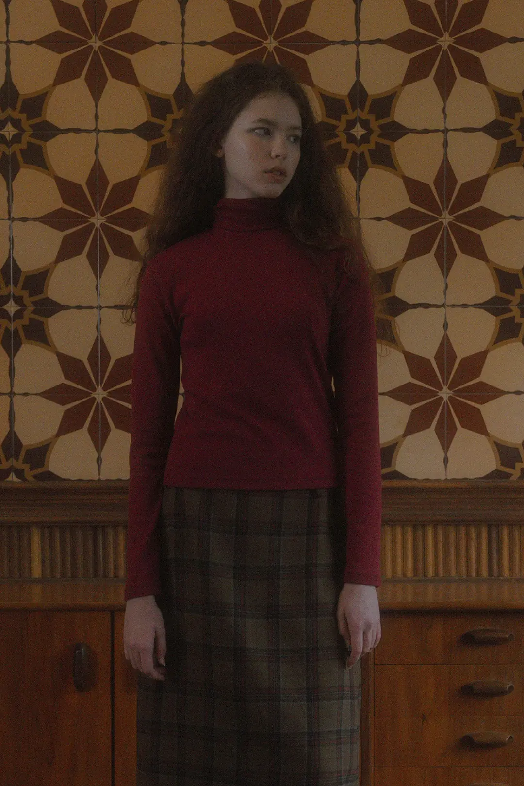 위드아웃썸머 Log turtle neck top_wine 상품 이미지 2