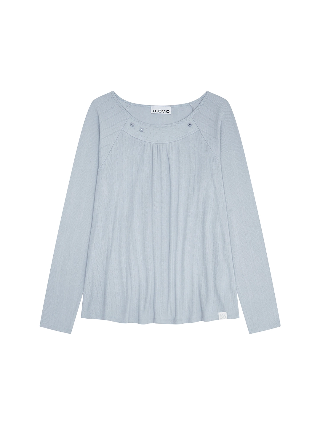 뚜오미오 SHIRRING BUTTON LONG SLEEVE [SKY BLUE] 상품 이미지 1
