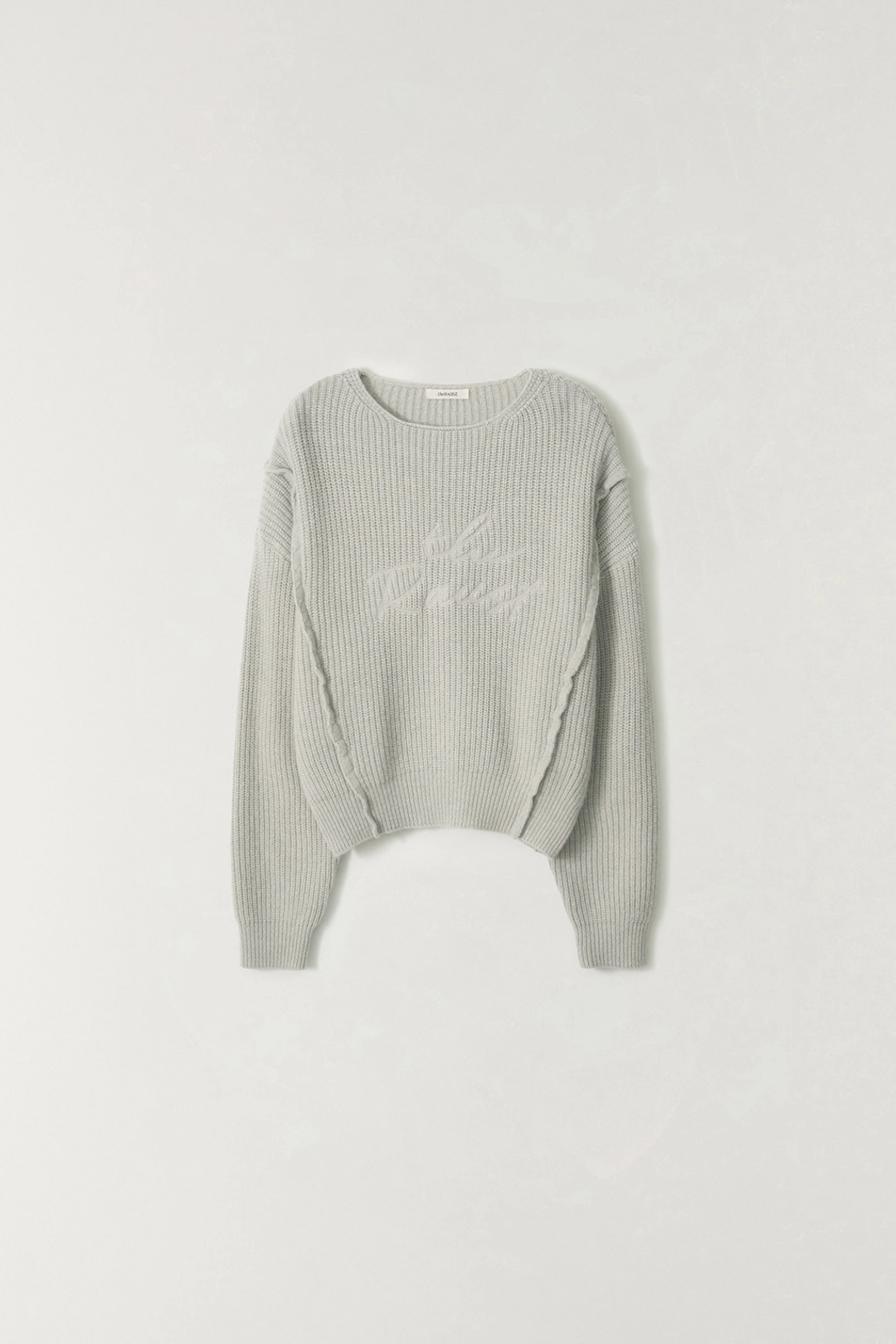 더라우스트 로고 텍스쳐 프릴 풀오버 LIGHT GRAY 상품 이미지 1