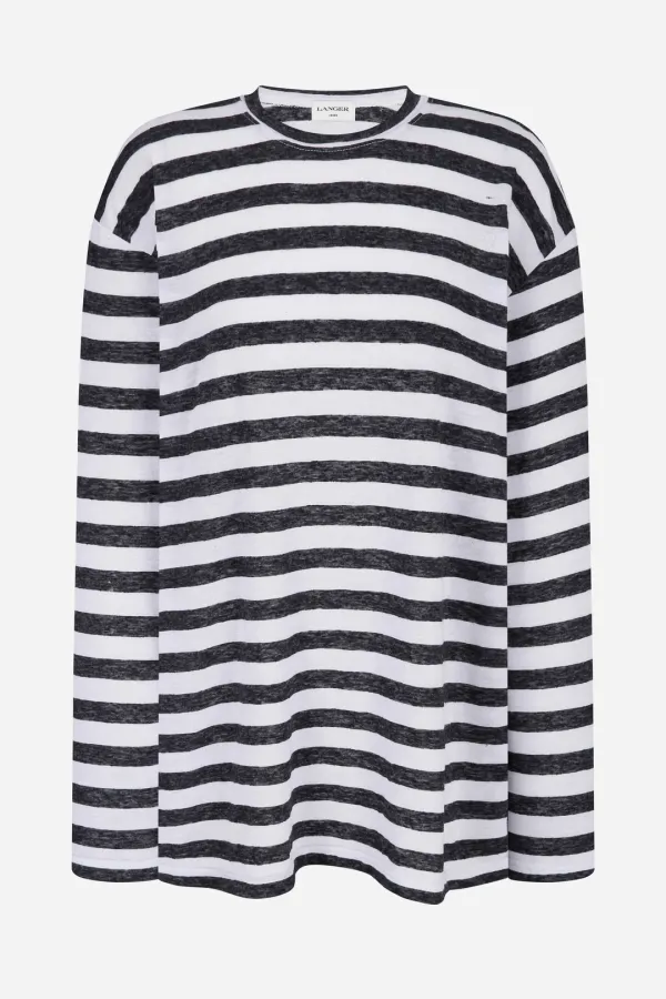 sheer striped t-shirt