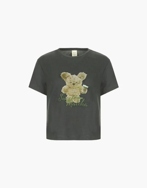 matcha latte danny t-shirt - charcoal