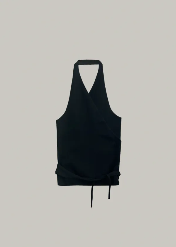 flow halter neck knit (black)
