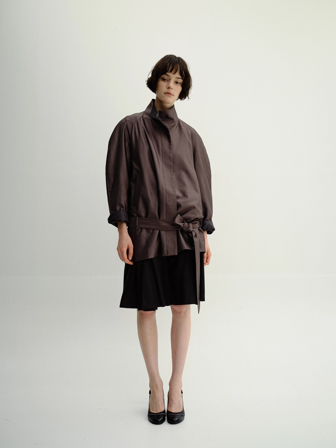 르에 TOD LOW HALF JACKET / SILK BROWN 상품 이미지 1