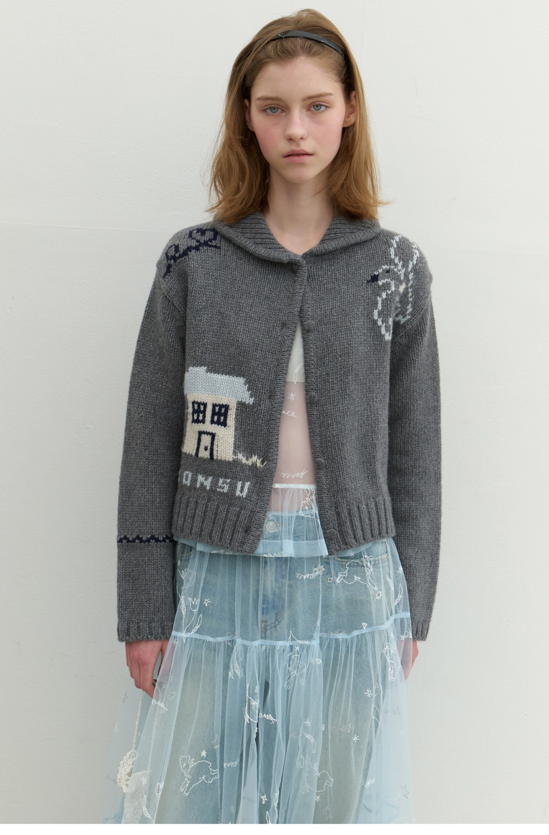 순수 Home Cardigan Grey (2nd) 상품 이미지 1