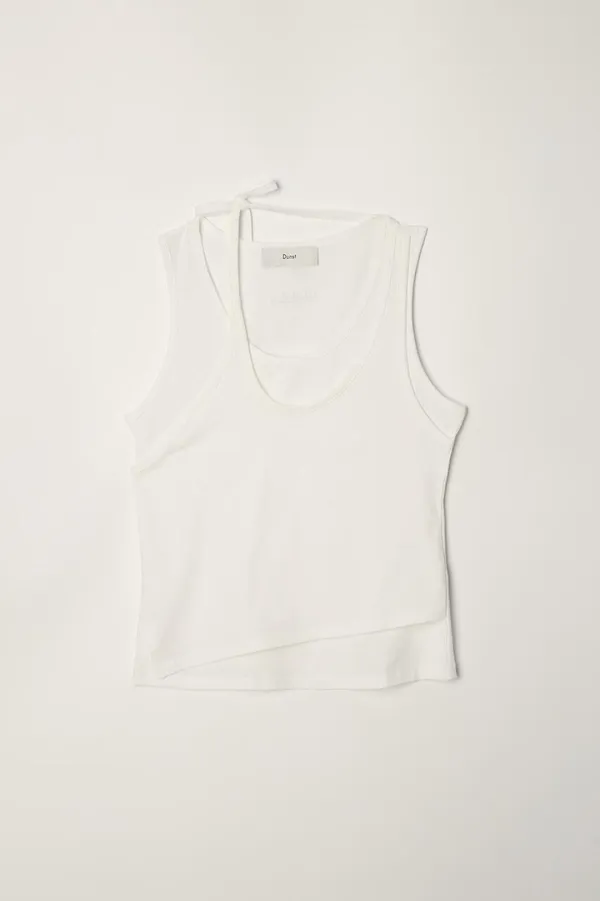 LAYERED SLEEVELESS TOP IVORY