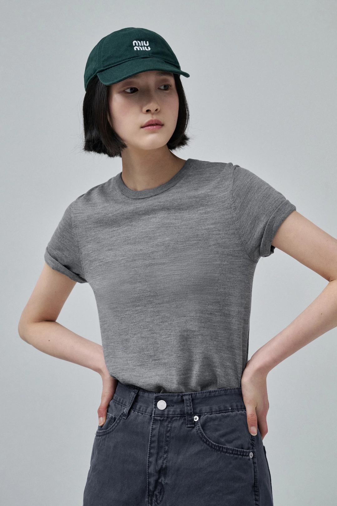 세이지먼트 SPRIA SUMMER WOOL ROUND-NECK KNIT_GRAY 상품 이미지 2
