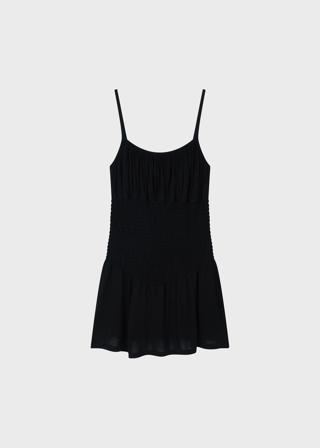 프랙티컬 앤 리얼리스틱 Flow Smocking Mini Dress Black 상품 이미지 1