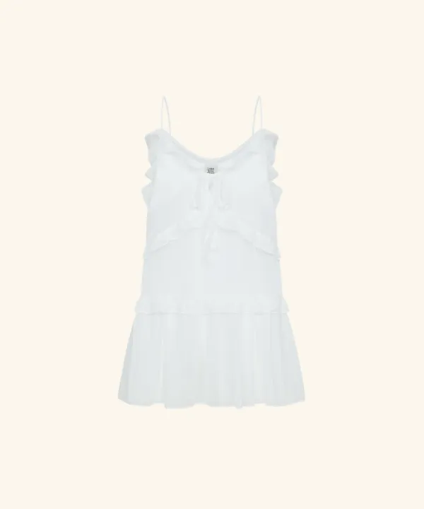 See-through Frill Layered Dress ( Ivory )
