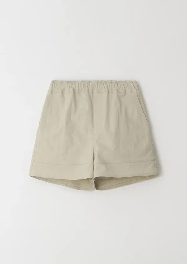 [30%] cotton slub shorts-beige