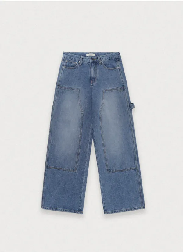 GIRLS POCKET PANTS (MID DENIM VER.)
