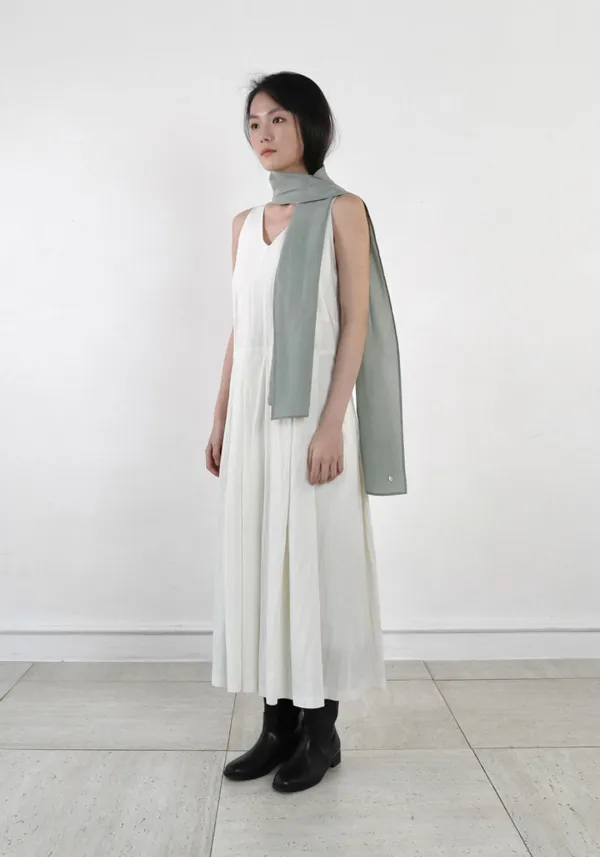 [2차] PLEATS SLEEVELESS DRESS_CREAMIVORY