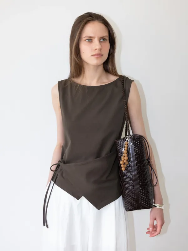 Sleeveless Wrap Jersey Blouse SW5ME297_4color