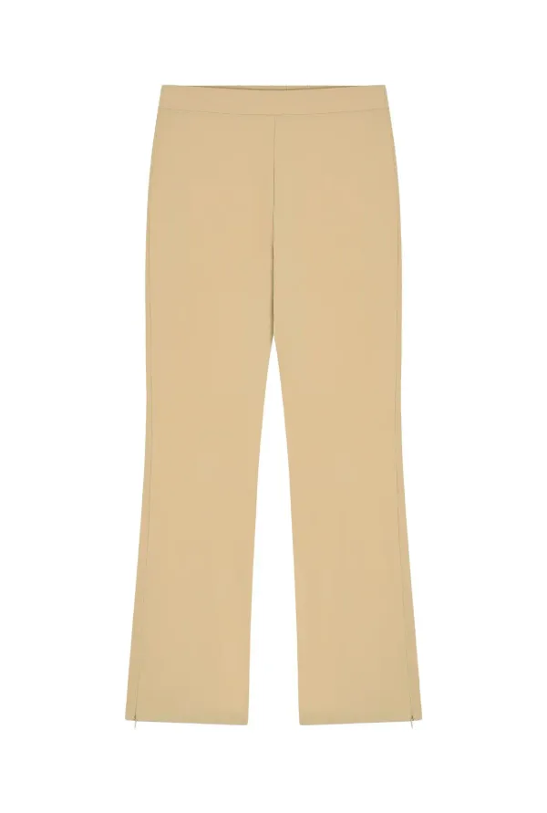 GREEN GLOSSY STRETCH PANTS