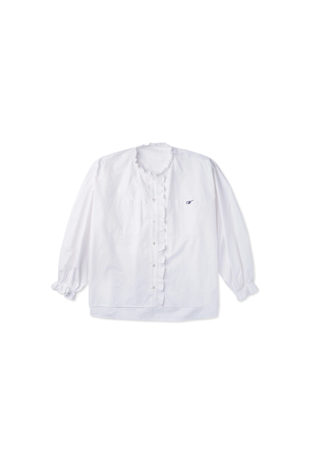 위드아웃썸머 Melo frill blouse_ivory 상품 이미지 3