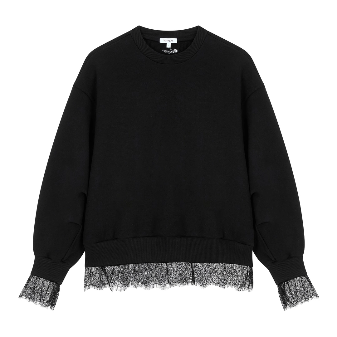 분크 Romantic Goth Sweatshirt (로맨틱 고스 스웻셔츠) Black 상품 이미지 1