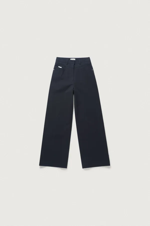 INTO SLIM WIDE PANTS [NAVY]