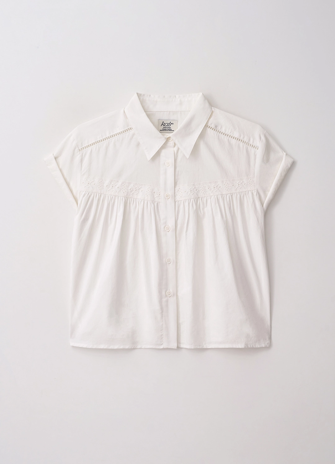 Lace Trimming Shirt (Ivory)
