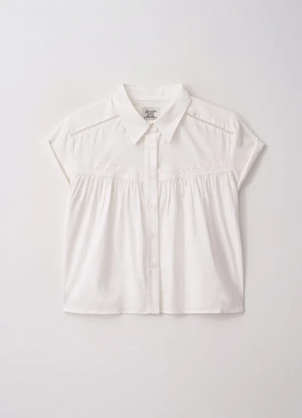 11th / Lace Trimming Shirt (Ivory)
