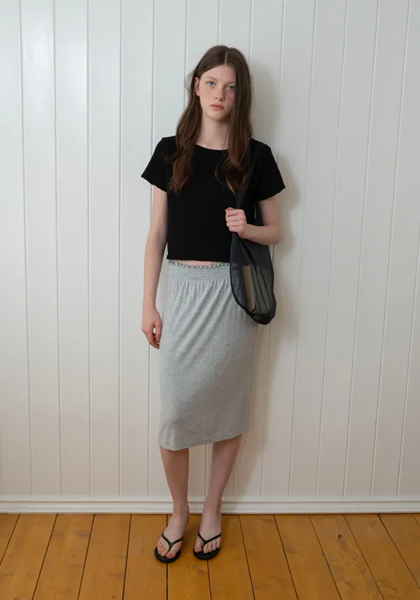 Smoke jersey skirt (Grey)