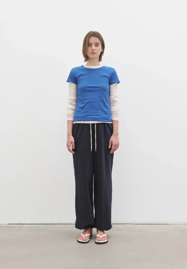 Natural cotton jogger pants (navy)