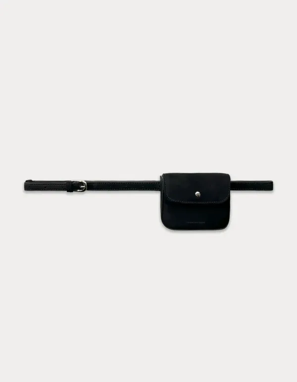Vintage Suede Belt Bag - Suede Black