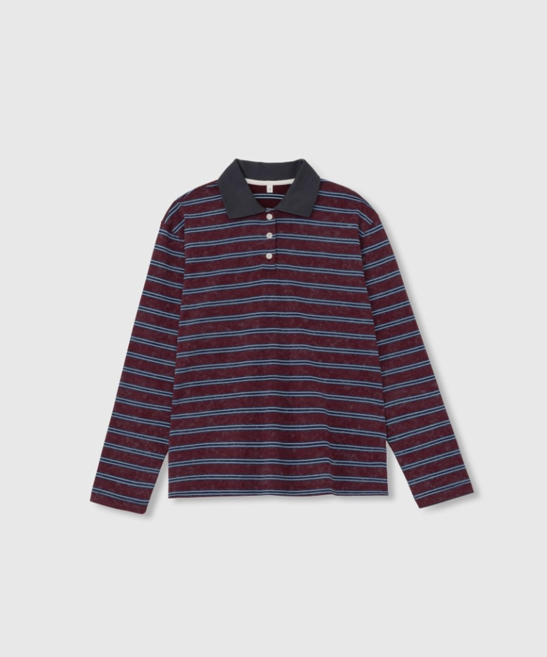 니히 Brick stripe polo tee (Wine) 상품 이미지 1