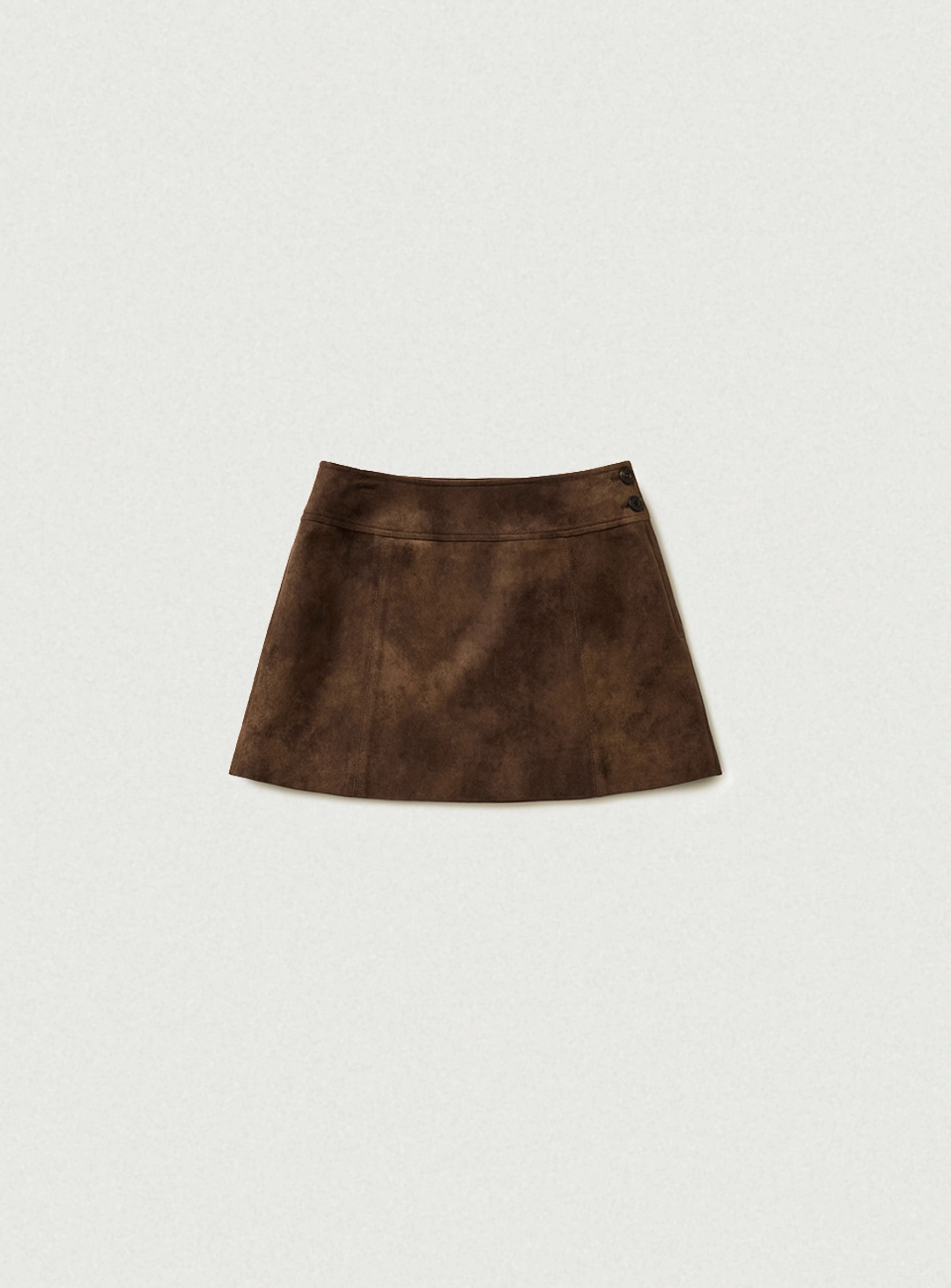 더바넷 Harri Suede Mini Skirt_Brown 상품 이미지 1