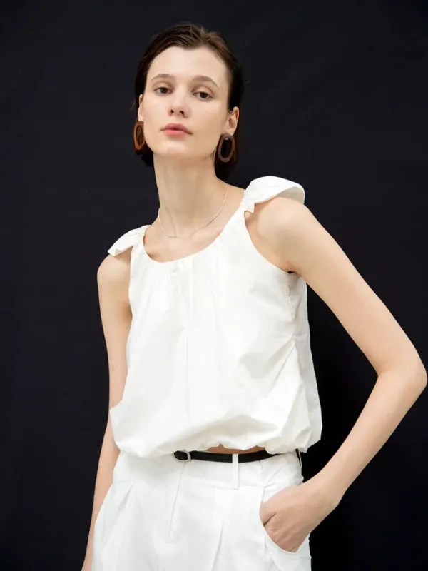 Cloud cotton sleeveless top