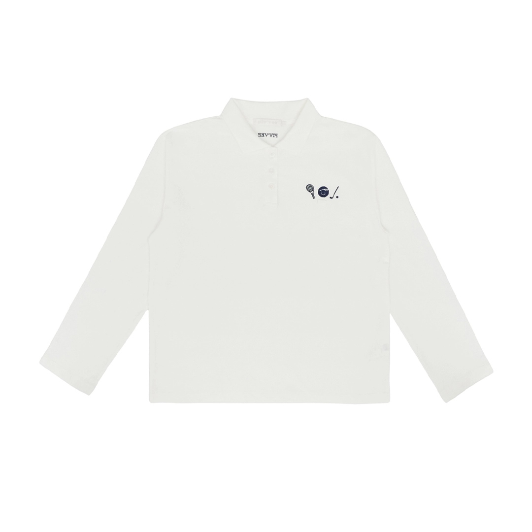 피브비 Sports Club Tee Holder Long Sleeve PK Shirt (cloud white) 상품 이미지 3