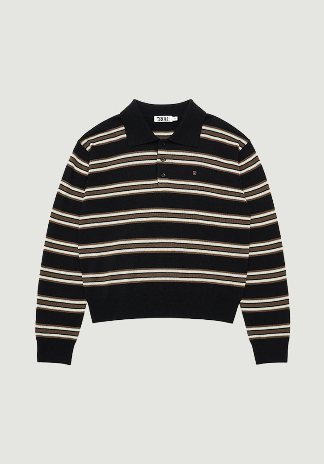 그로브 TESSA STRIPE COLLAR KNIT 상품 이미지 1