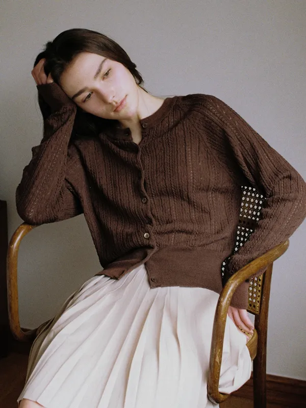 LINEN POINTAIL CARDIGAN_3COLOR