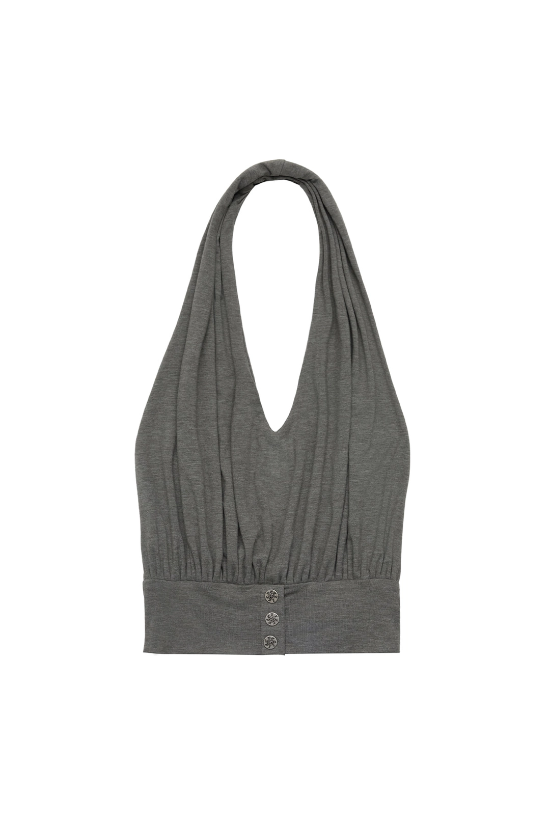 와이이이엘 DRAPED HALTER NECK TOP KHAKI 상품 이미지 1
